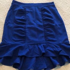 HD in Paris Royal blue ruffled high low skirt